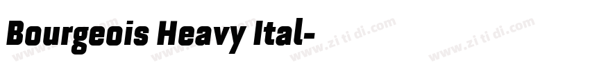 Bourgeois Heavy Ital字体转换